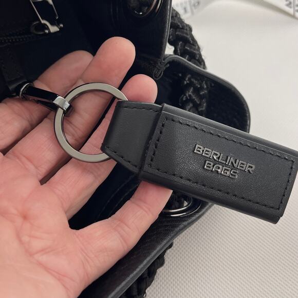 Berliner Bags Leather Backpack Gym Day Bag Black Drawstring - Picture 9 of 14